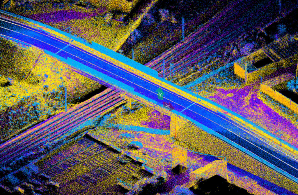 Biertop - Topografía avanzada - Paso superior de ferrocarril